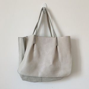 Zara leather tote bag